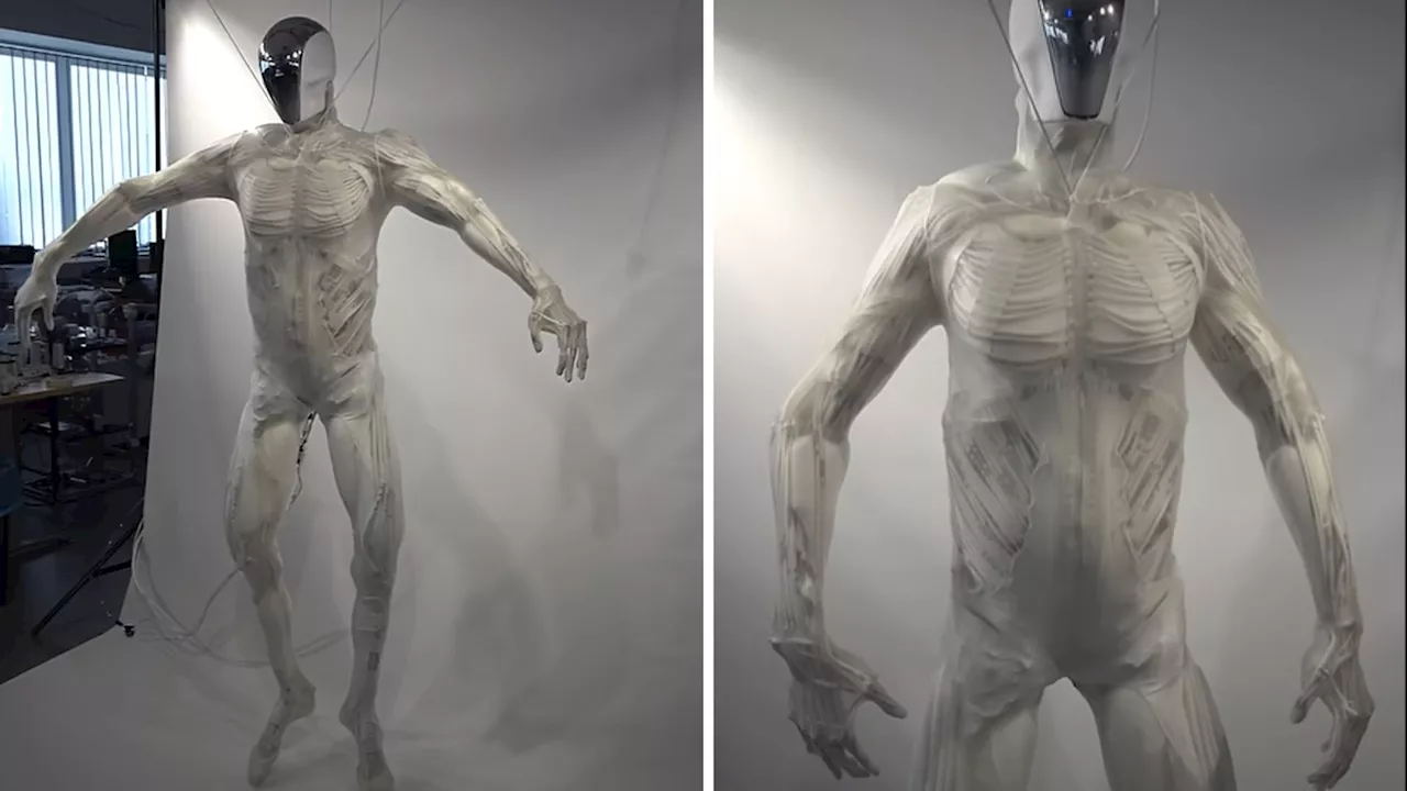 Watch ghost-like humanoid robot flex 1,000 muscles in a new chilling video