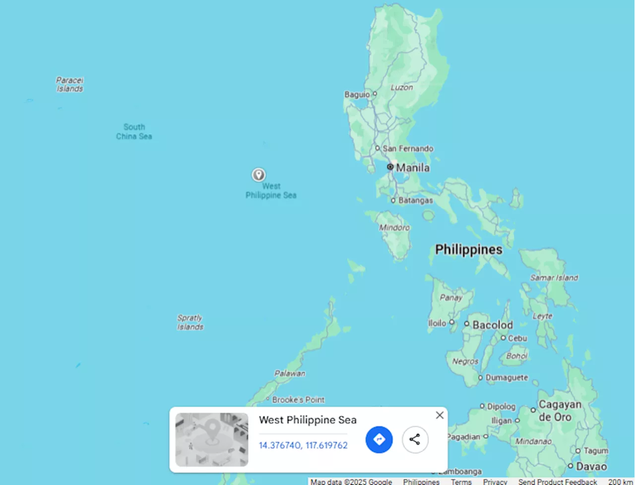 West Philippine Sea now on Google Maps