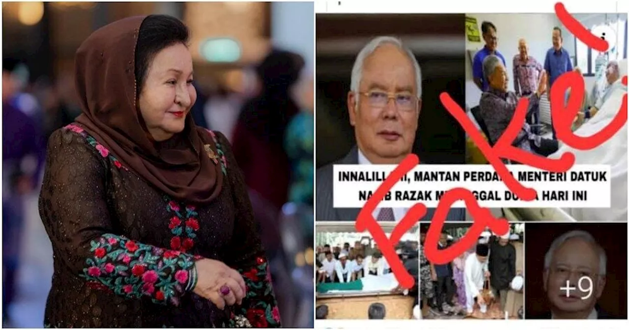 Rosmah Responds After Rumours Claiming Former PM Najib Passed Away in Hospital Go Viral