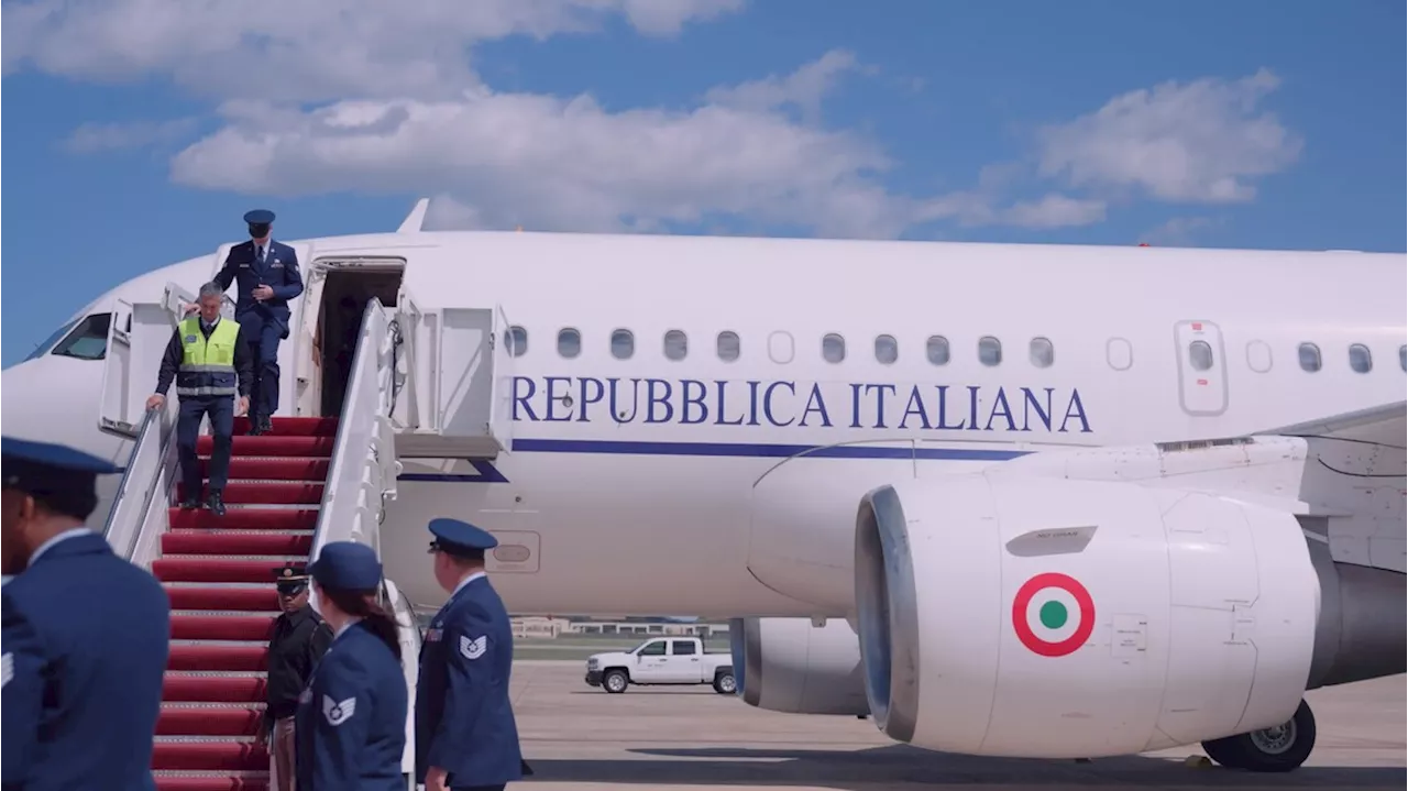 L'arrivo di Giorgia Meloni a Washington