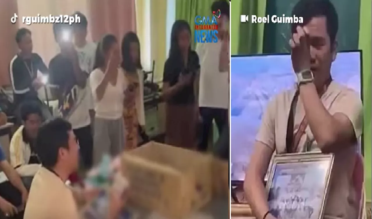 Guro, emosyonal nang sorpresahin ng mga estudyante bago ang graduation