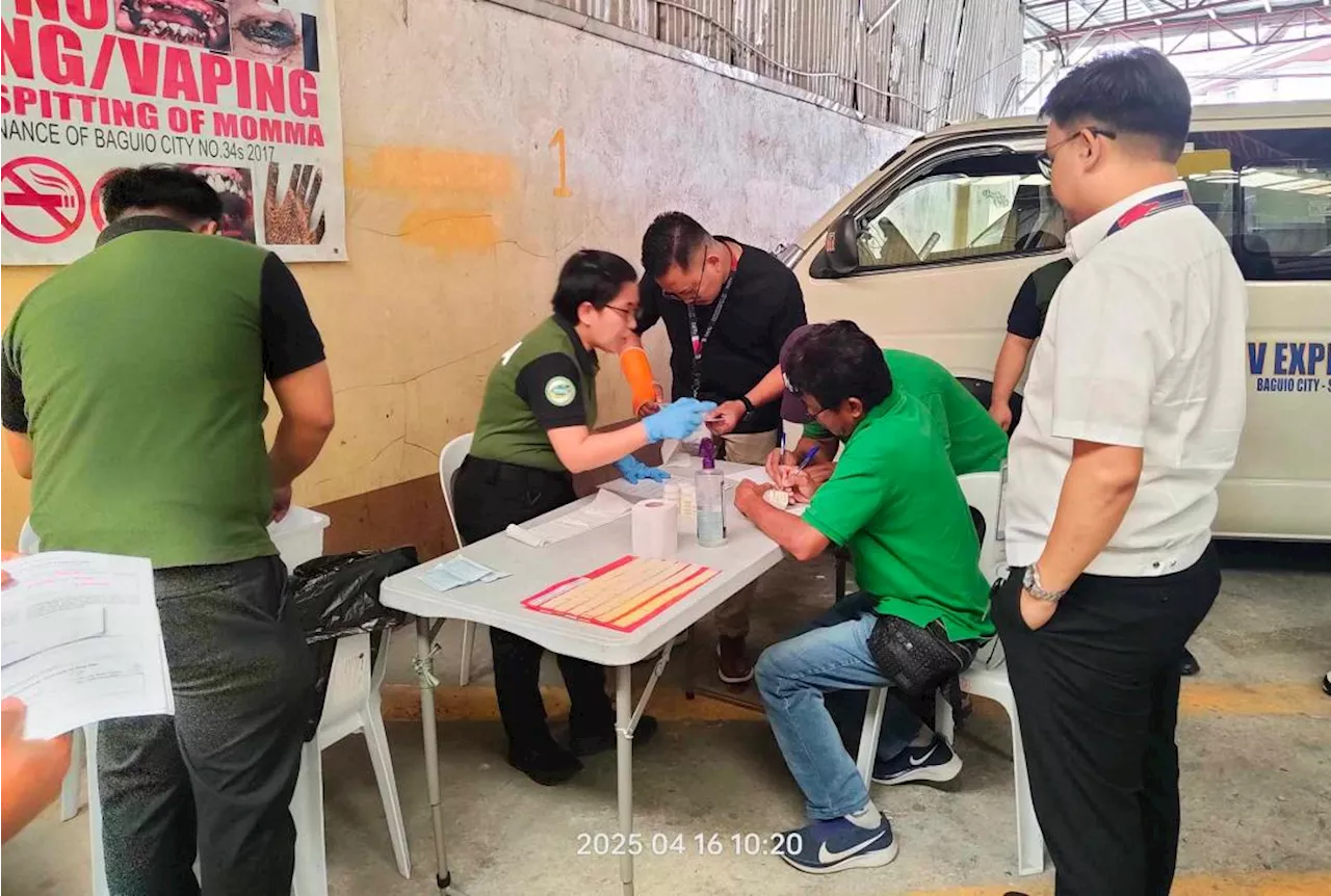 119 drivers, conductors in Cordillera test negative for drugs