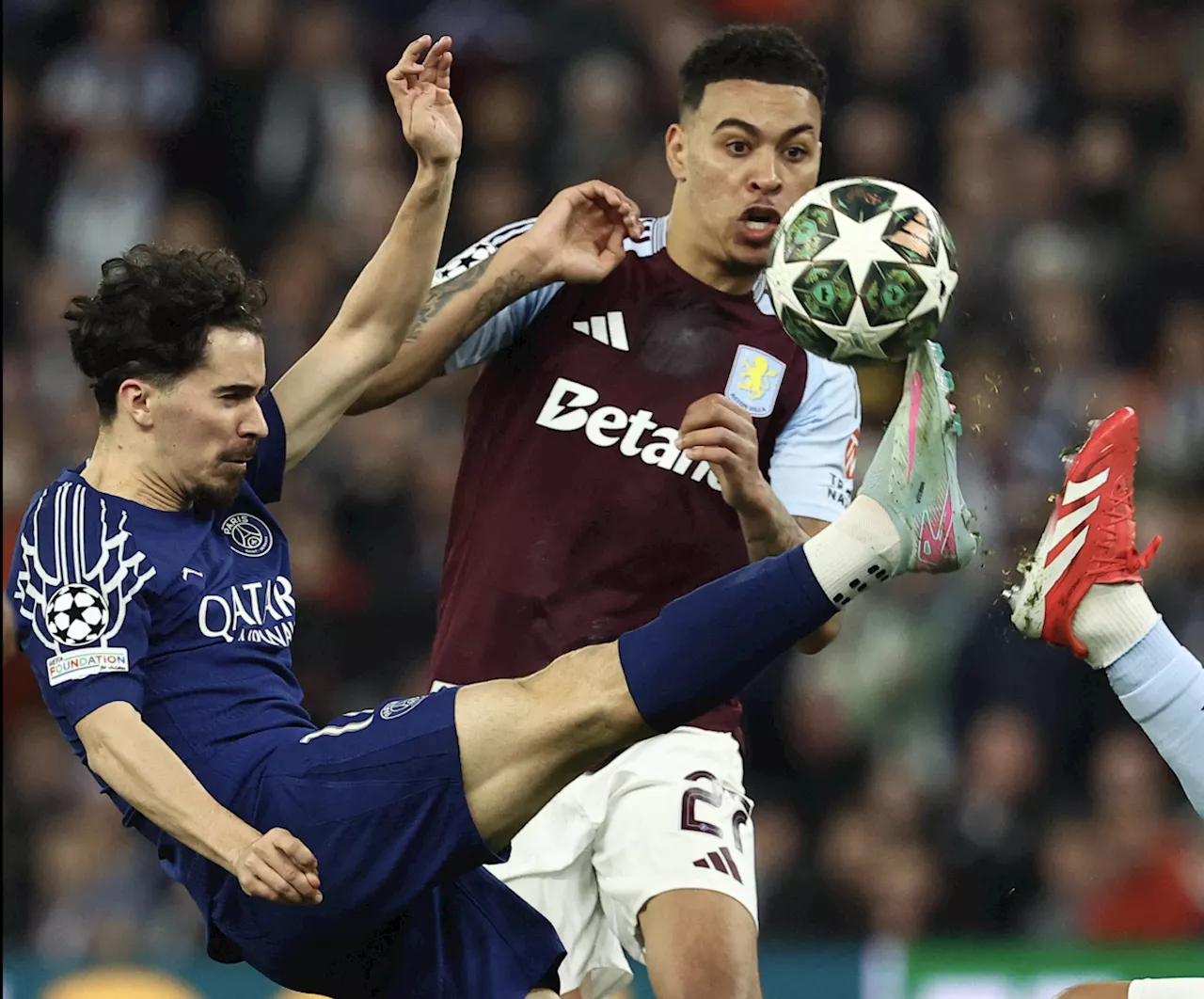 PSG survives Aston scare to reach semis