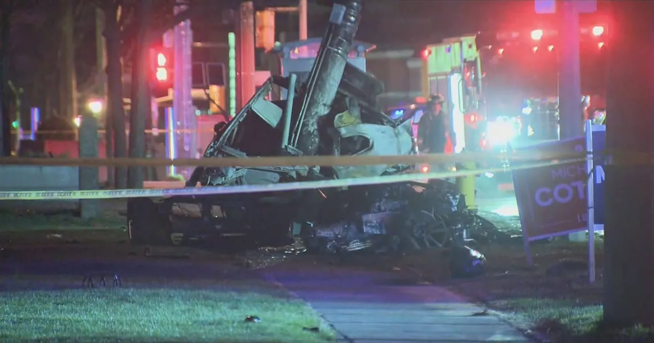 Driver killed after fiery crash in Scarborough, stretch of Eglinton Avenue remains closed