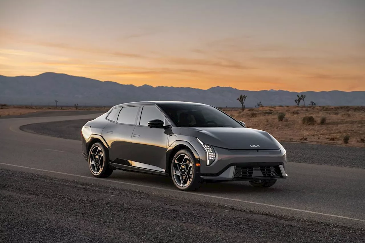 The Kia EV4 makes its US debut at the 2025 New York Auto Show