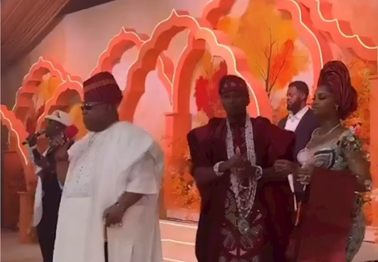 VIDEO: Moment Osun gov performed at Iyabo Ojo daughter’s wedding