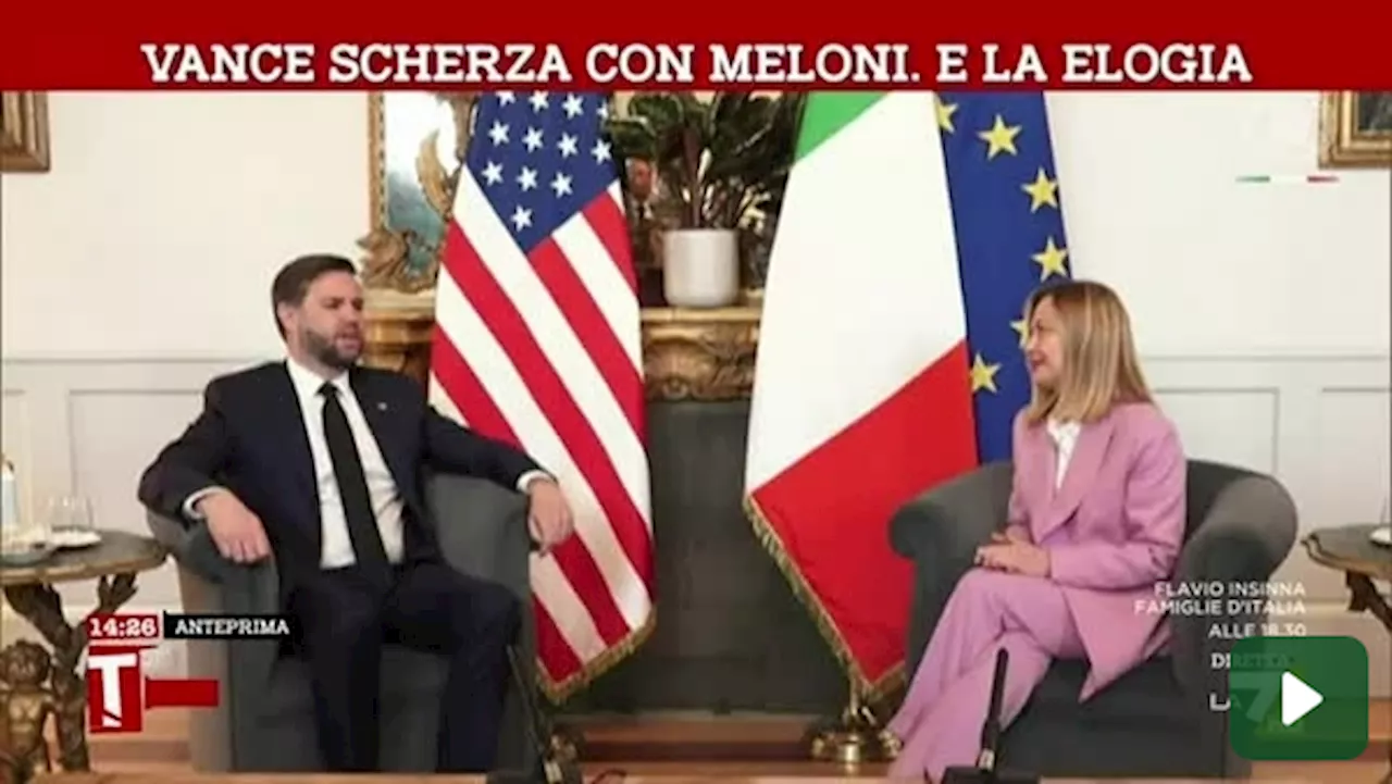 Vance a Roma: elogia la Meloni e dialoga su accordi commerciali tra USA