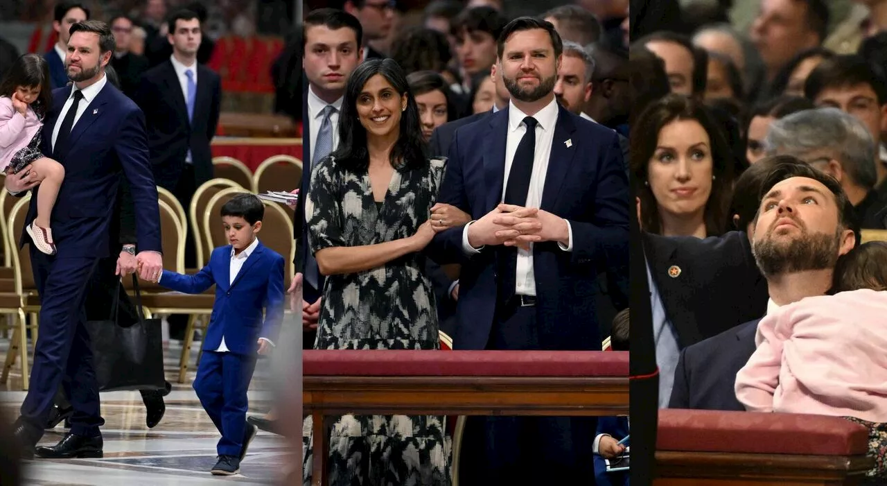 Vance a Roma, le vacanze romane con la moglie Usha e i tre figli: la messa in Vaticano (e i capricci dei bimbi
