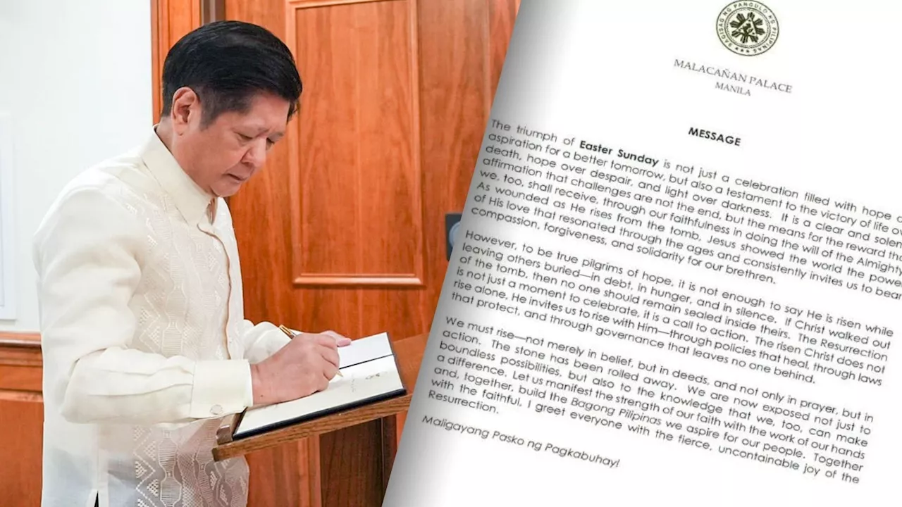 Marcos calls for action, compassion this Easter