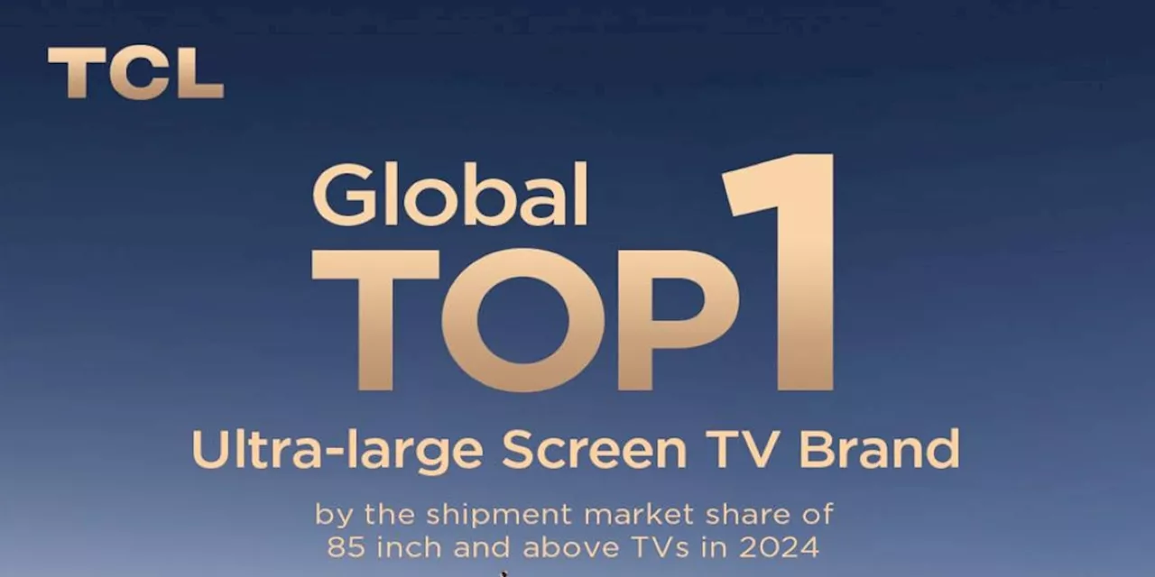 TCL achieves triple top 1 rankings in global TV shipments