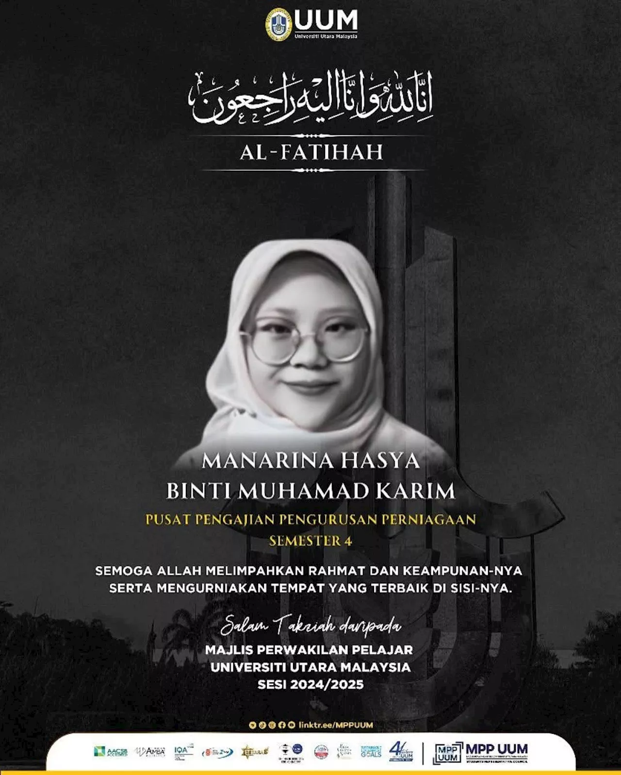 Pelajar maut dilanggar bas dalam kampus