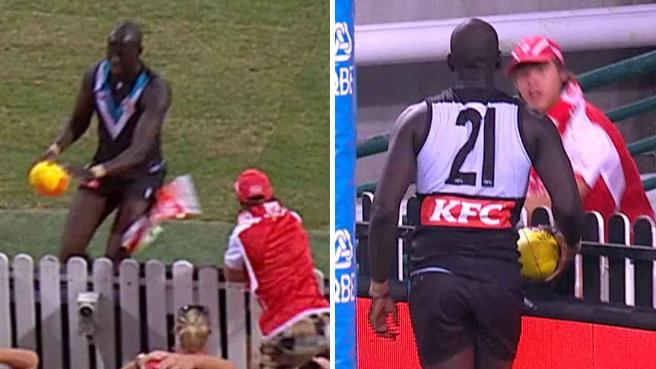 ‘That’s just not on’: Swans fan thrown out as shock act sparks heated scenes with Power star