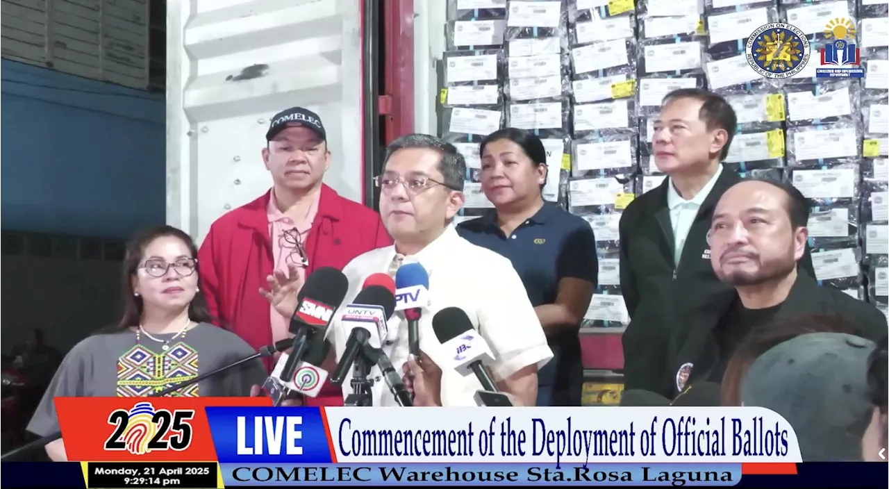 Comelec starts deploying ballots for Eleksyon 2025