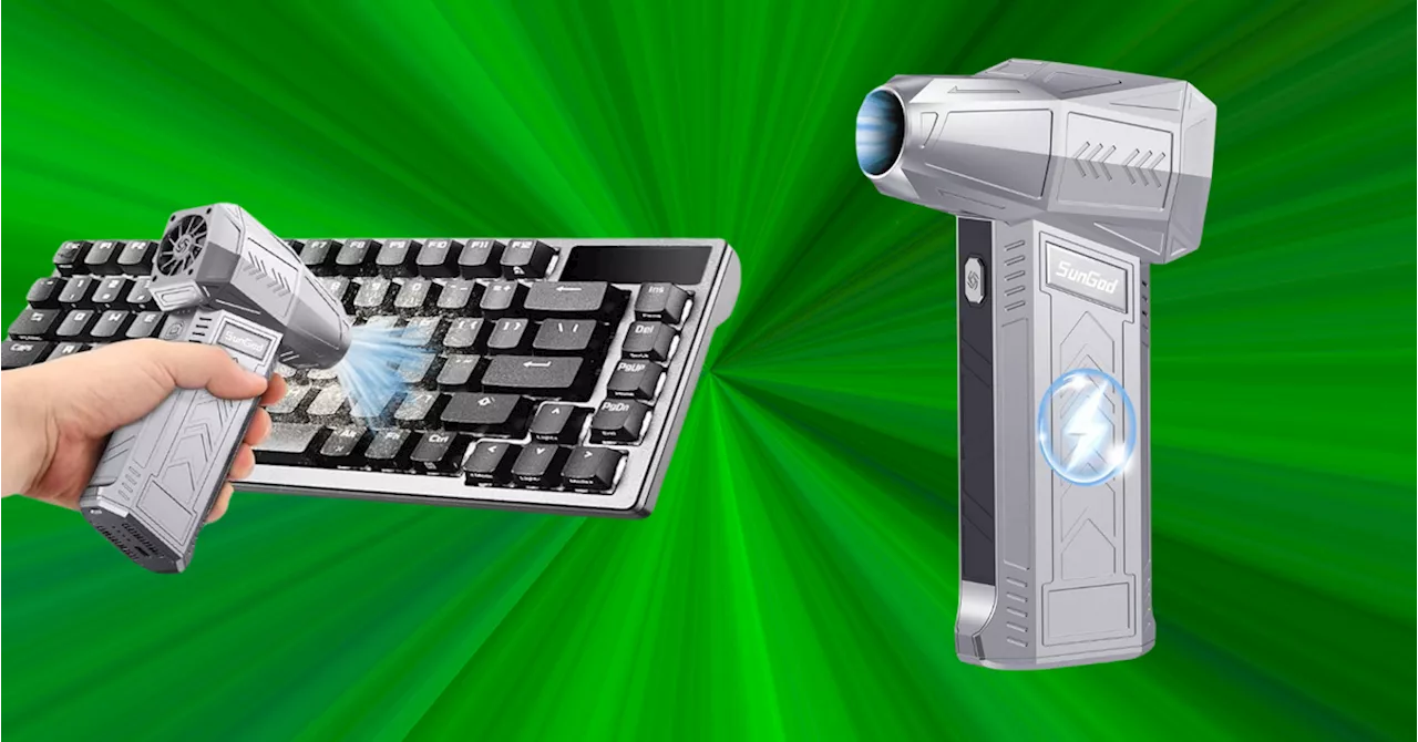 Your Keyboard Is Gross And Dusty. This Handy Gadget Will Blast The Gunk Away In Seconds.