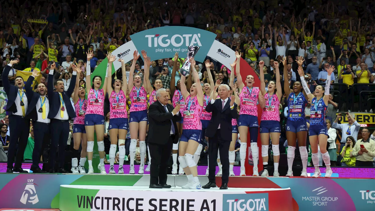 La Prosecco Doc Imoco Conegliano è Campione d'Italia. Fabris: 'Settimo Scudetto consecutivo, traguardo straordinario'