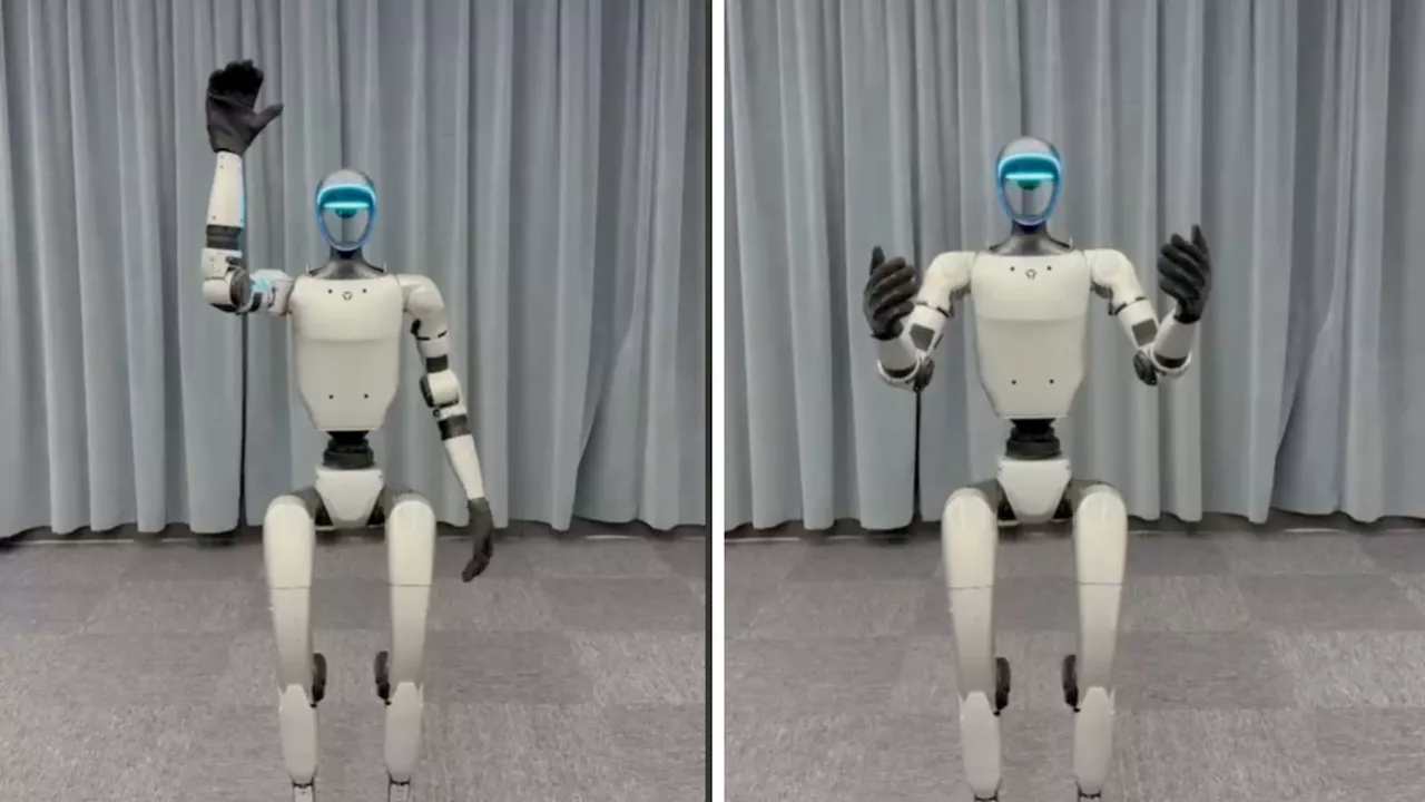 Unitree’s G1 humanoid robot performs handshakes, hugs, and more at China factory