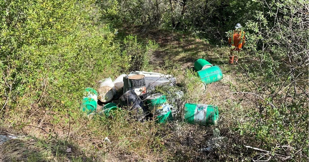 Caltrans: Illegal hazardous waste dumping in Mendocino Co. may be tied to Bay Area construction firm