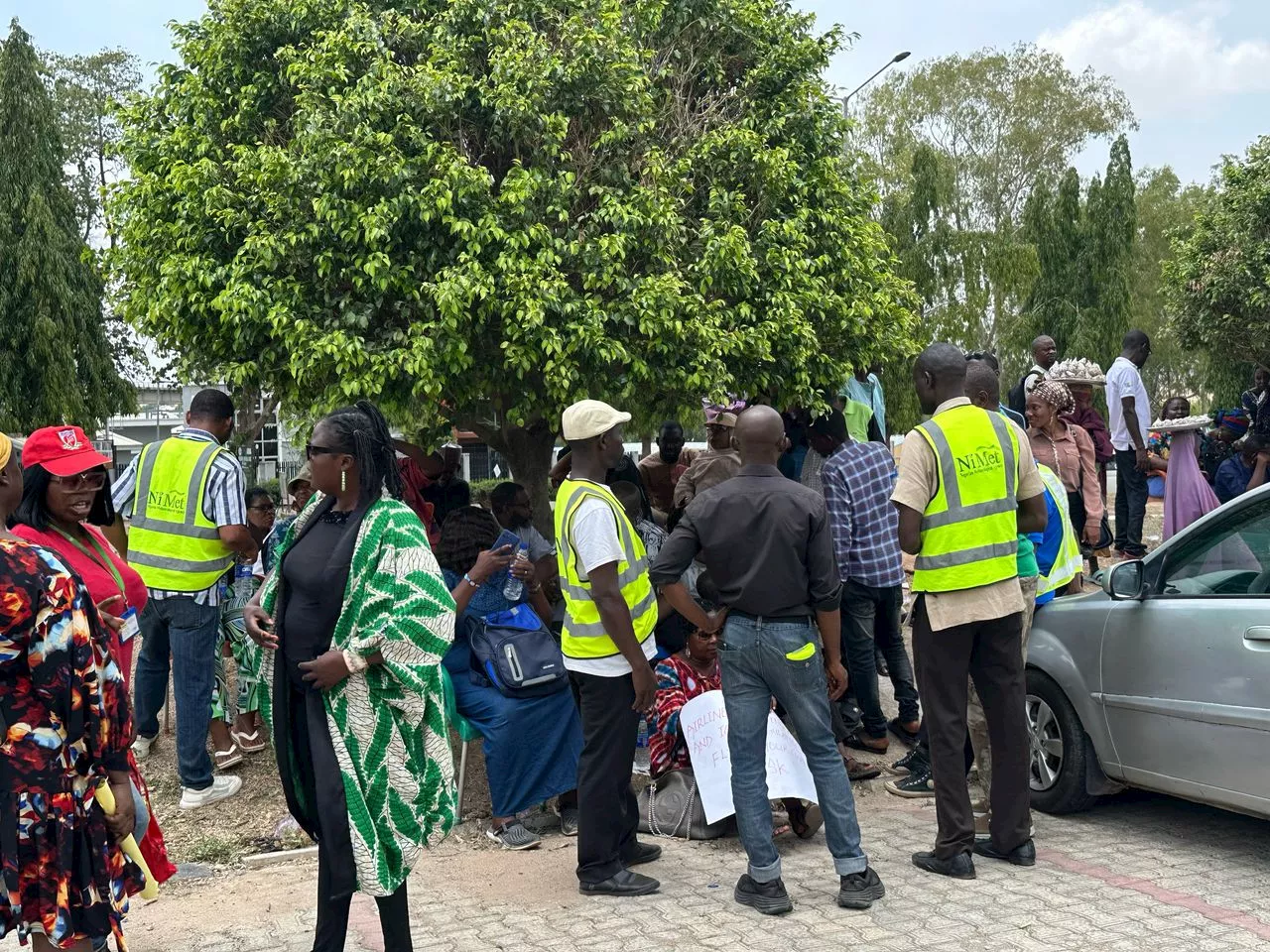 PHOTO STORY: Protesting workers picket NiMet headquaters, warn against flight operations