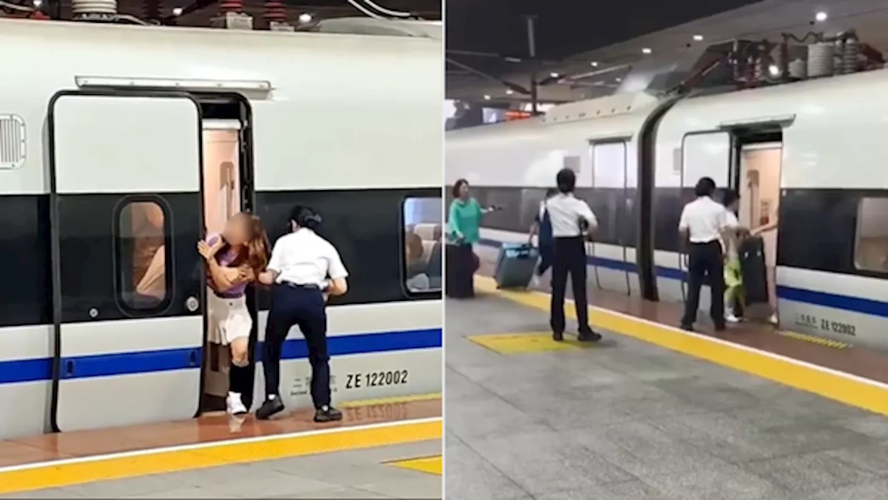 Woman Stops High-Speed Train From Moving By Sticking Out Her Leg For Her Late Friends