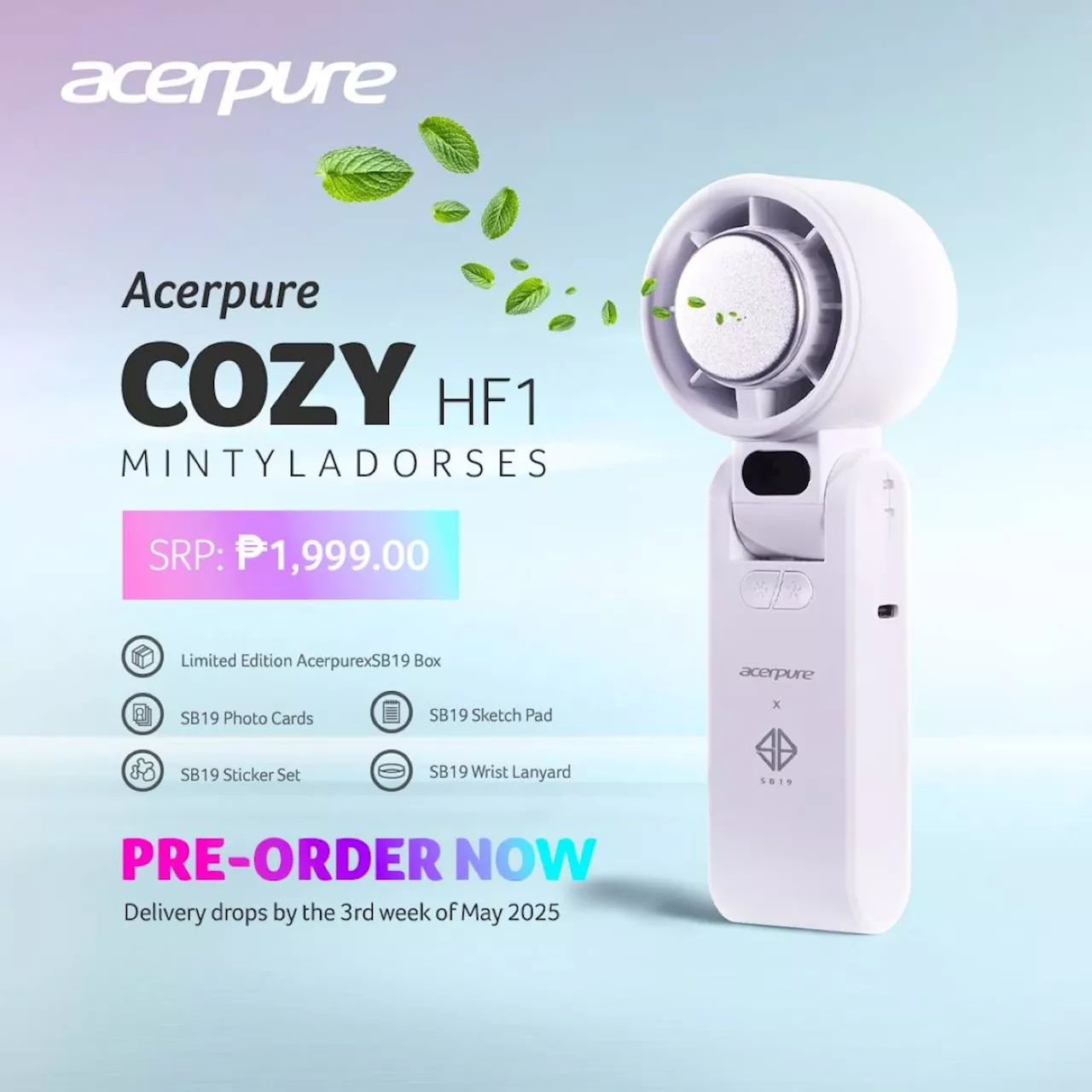 Acerpure drops first hand fan inspired by SB19's Mintyladorses