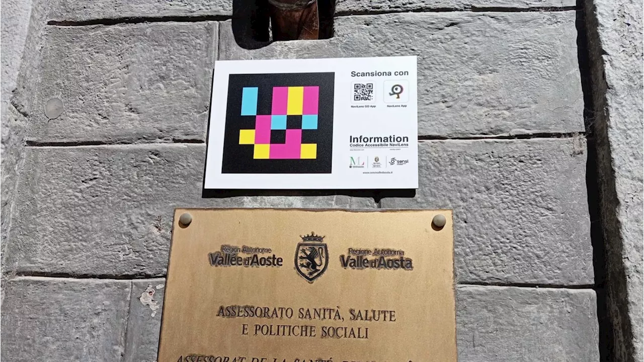 Valle d'Aosta, codici Qr per orientarsi. Il progetto Sensi+ per ciechi e sordi