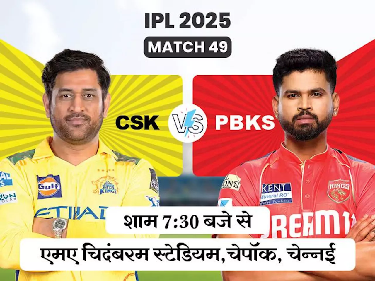 आज CSK Vs PBKS: चेपॉक में पंजाब ने अपने पिछले तीनों मैच जीते; हेड टु हेड में चेन्नई एक जीत से आगे