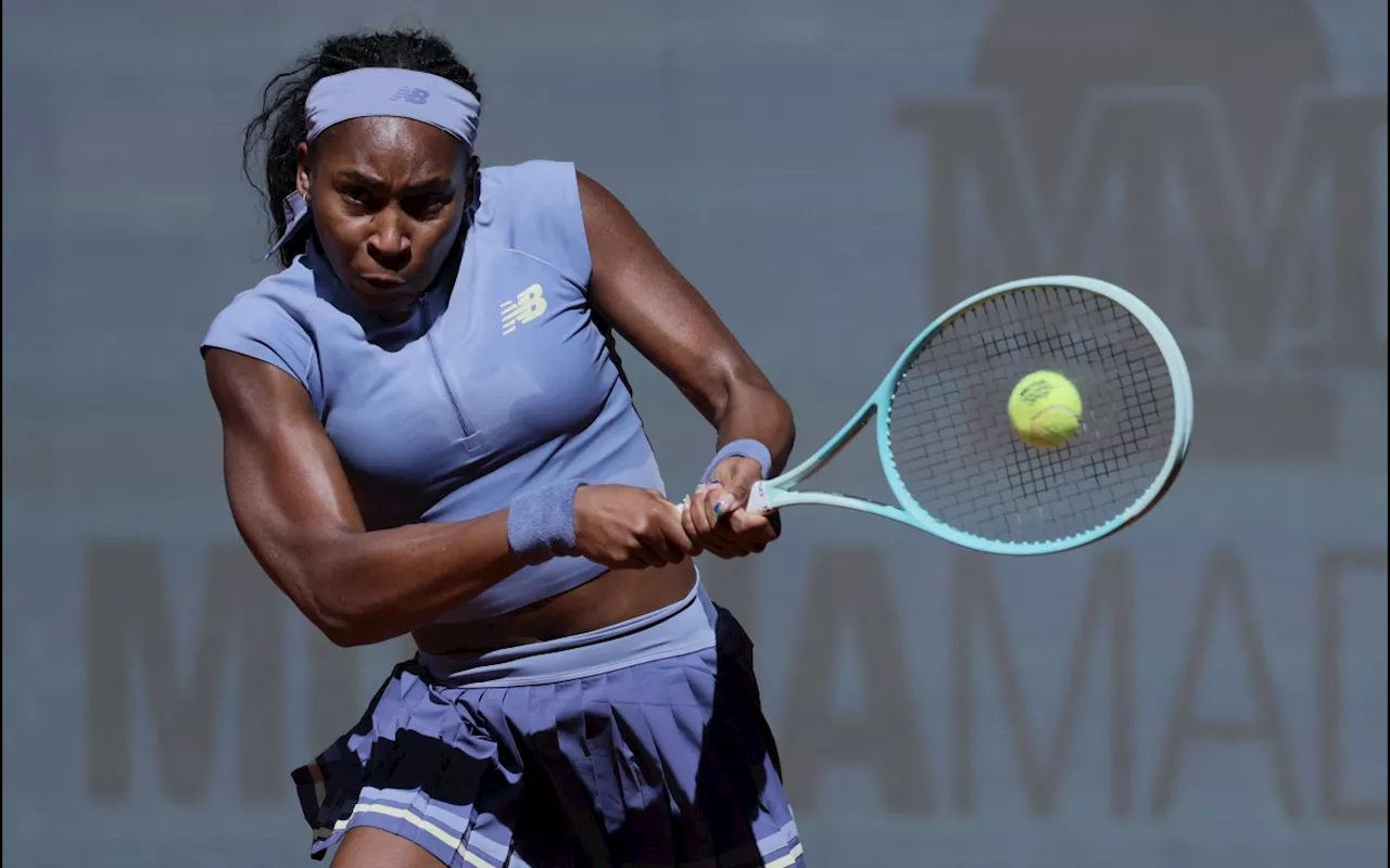 Tennis players in the dark at Madrid Open
