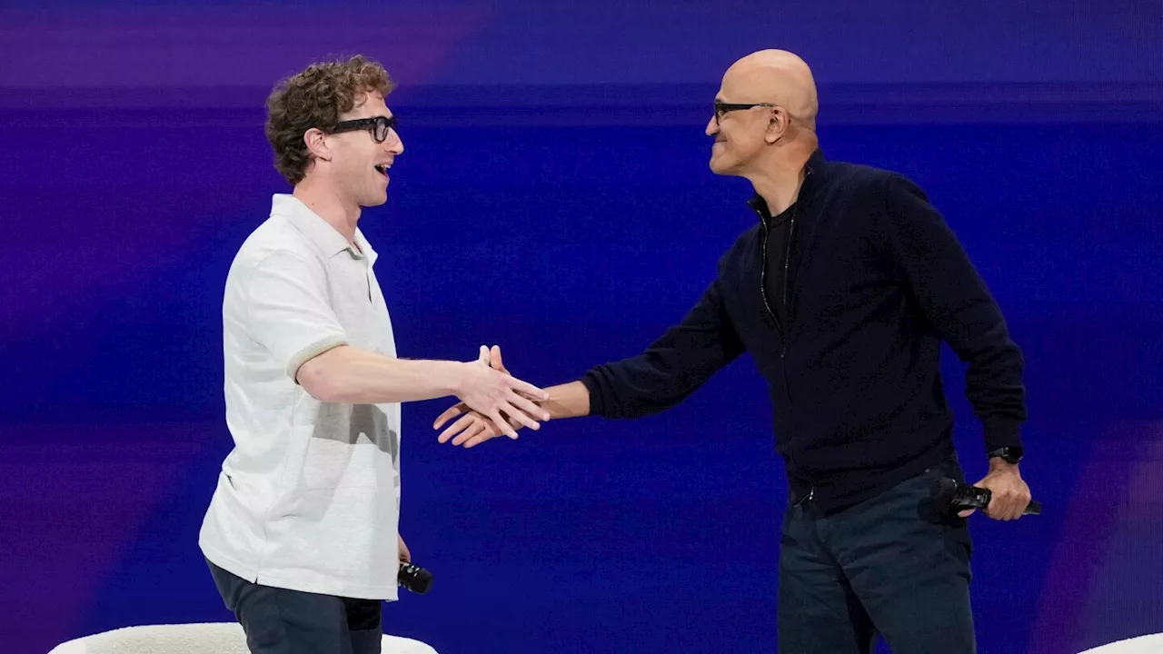 Meta launches AI app, Zuckerberg chats with Microsoft CEO Satya Nadella at developer conference