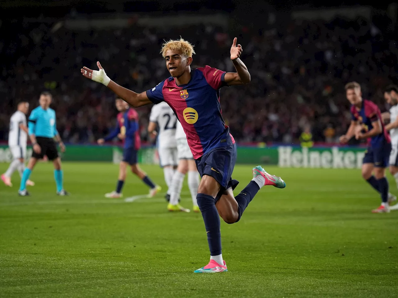 Lamine Yamal, de encender las alarmas a la ilusión en Barcelona vs Inter de Milán: mostró gestos de dolor en la entrada en calor y después marcó un golazo