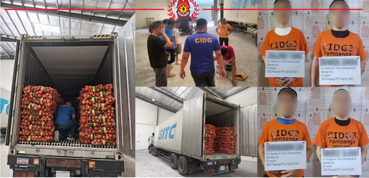 CIDG arrests 4 Chinese, seizes P1.7-M smuggled onions in Pampanga