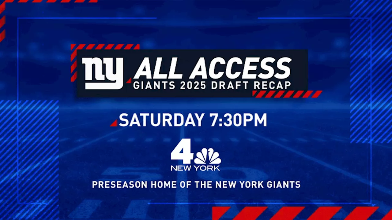 NBC 4 New York to broadcast New York Giants All-Access 2025 Draft special