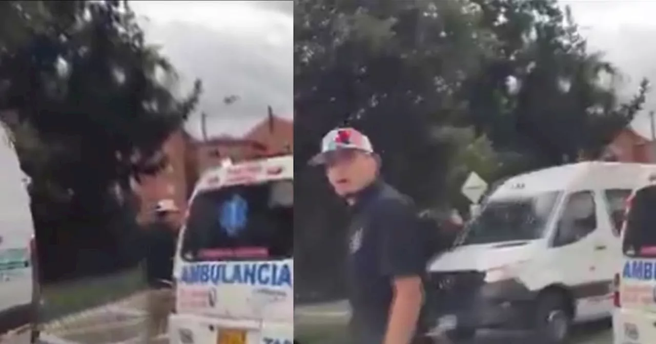 Conductor de ambulancia amenaza con cuchillo a otro conductor en Bogotá: grave caso de intolerancia vial