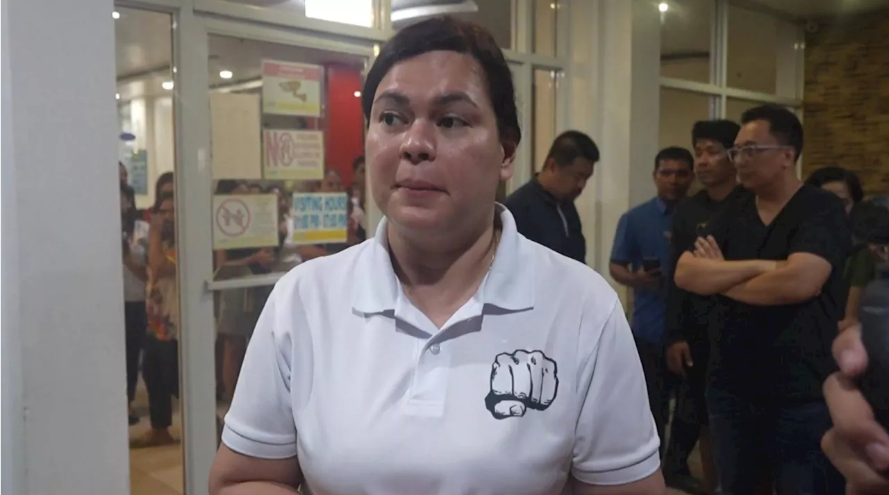 VP Sara wants charges filed vs officials behind her Dad's arrest