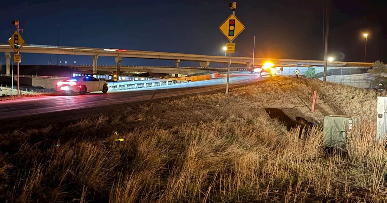 One person dies in car crash onto light rail train tracks Tuesday morning