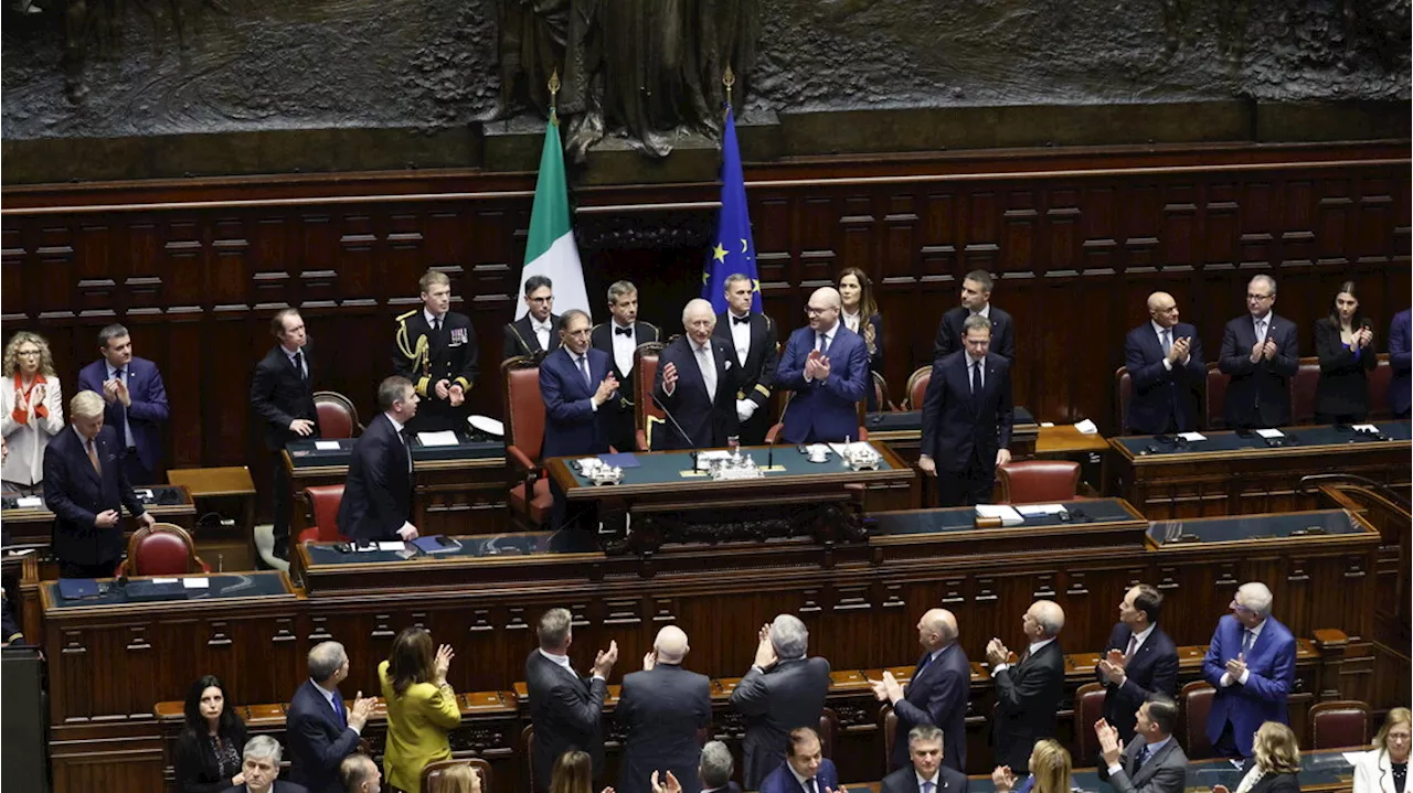 King Charles III addresses parliament in Italian