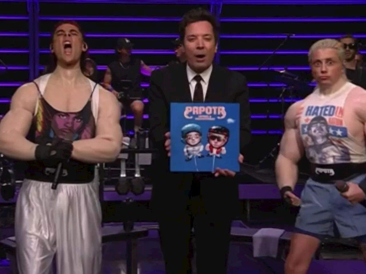 Catr7el y Paco Amoroso estuvieron con Jimmy Fallon antes de sus shows en Estados Unidos