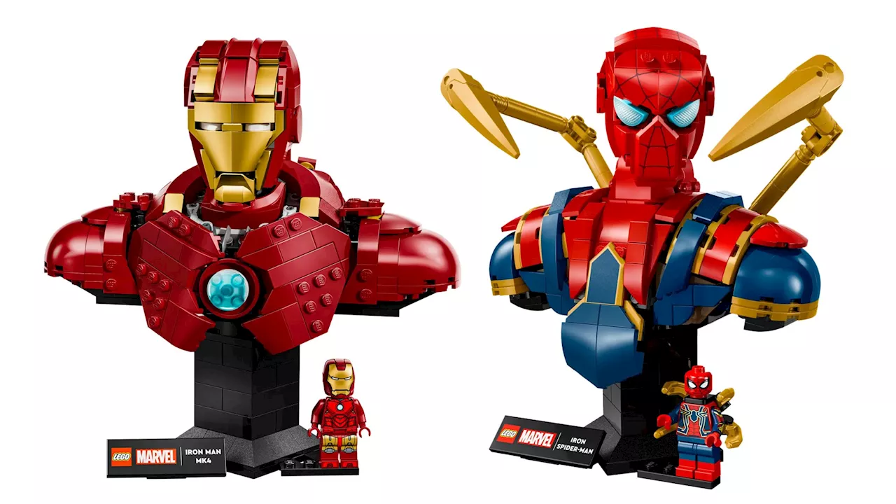 LEGO Drops First Marvel Mini Bust Collection With Iron Man and Iron Spider Sets