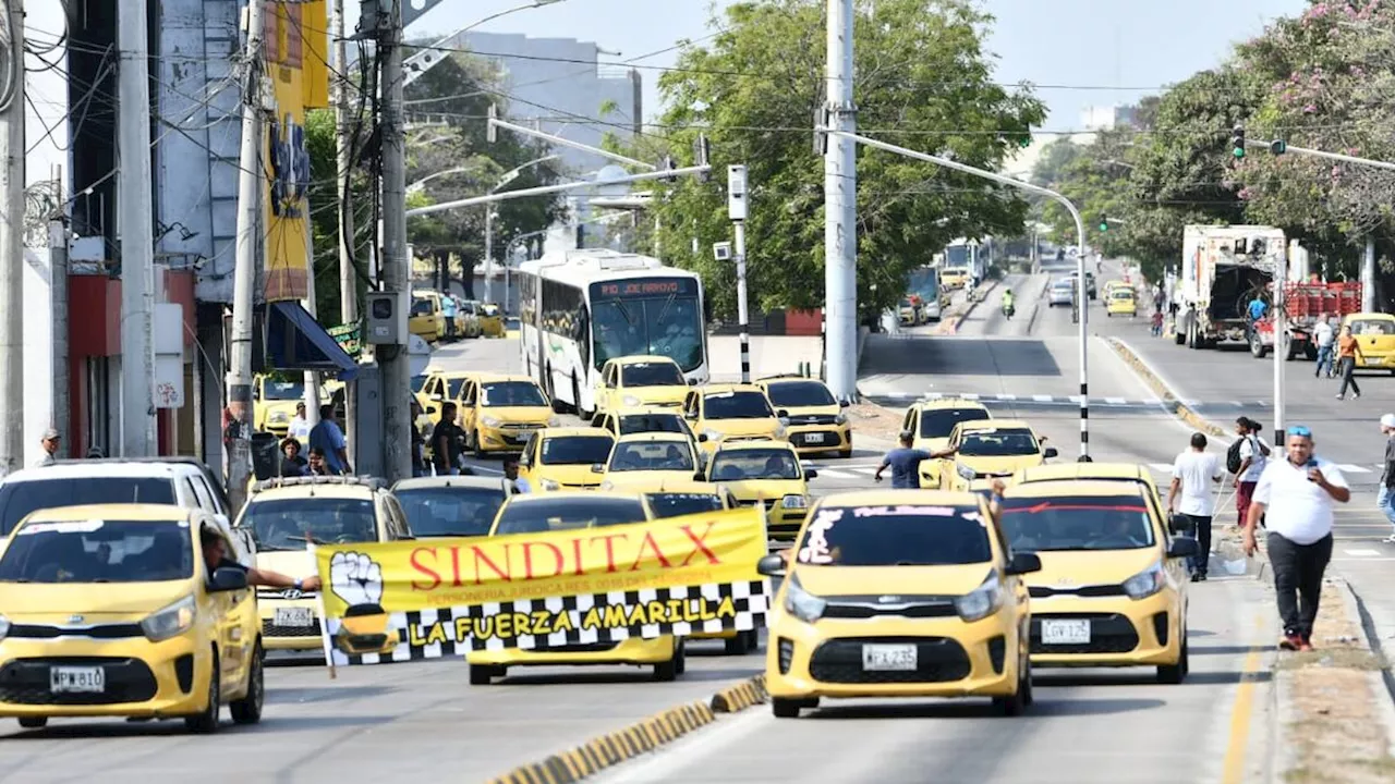 Molestia entre ciudadanos por afectaciones en la movilidad tras protesta de taxistas en Barranquilla