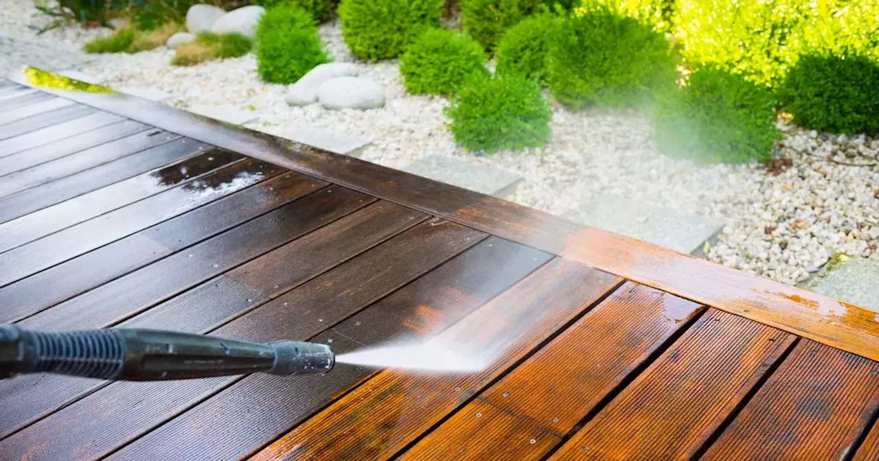 Warning for homeowners using a pressure washer to clean their decking