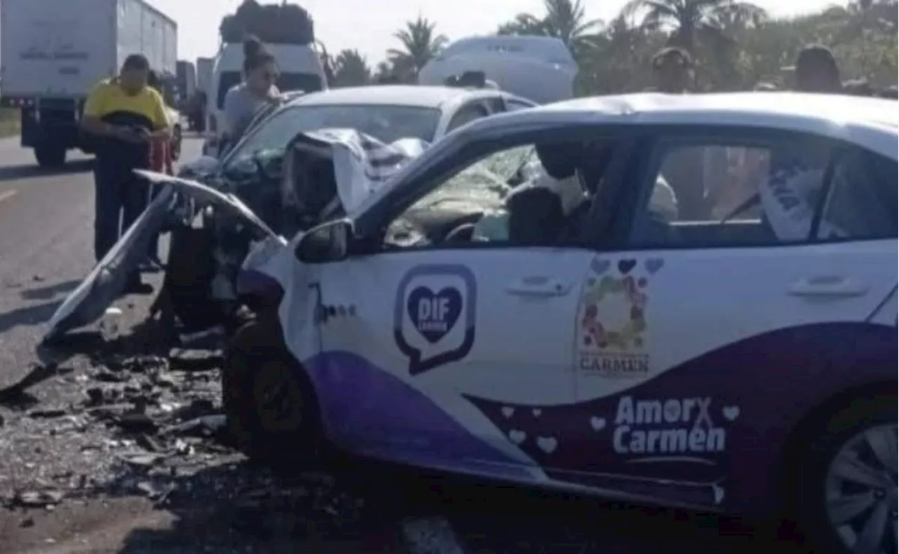 Trágico accidente en Campeche: automóvil del DIF se impacta contra otro vehículo; hay 3 trabajadores muertos