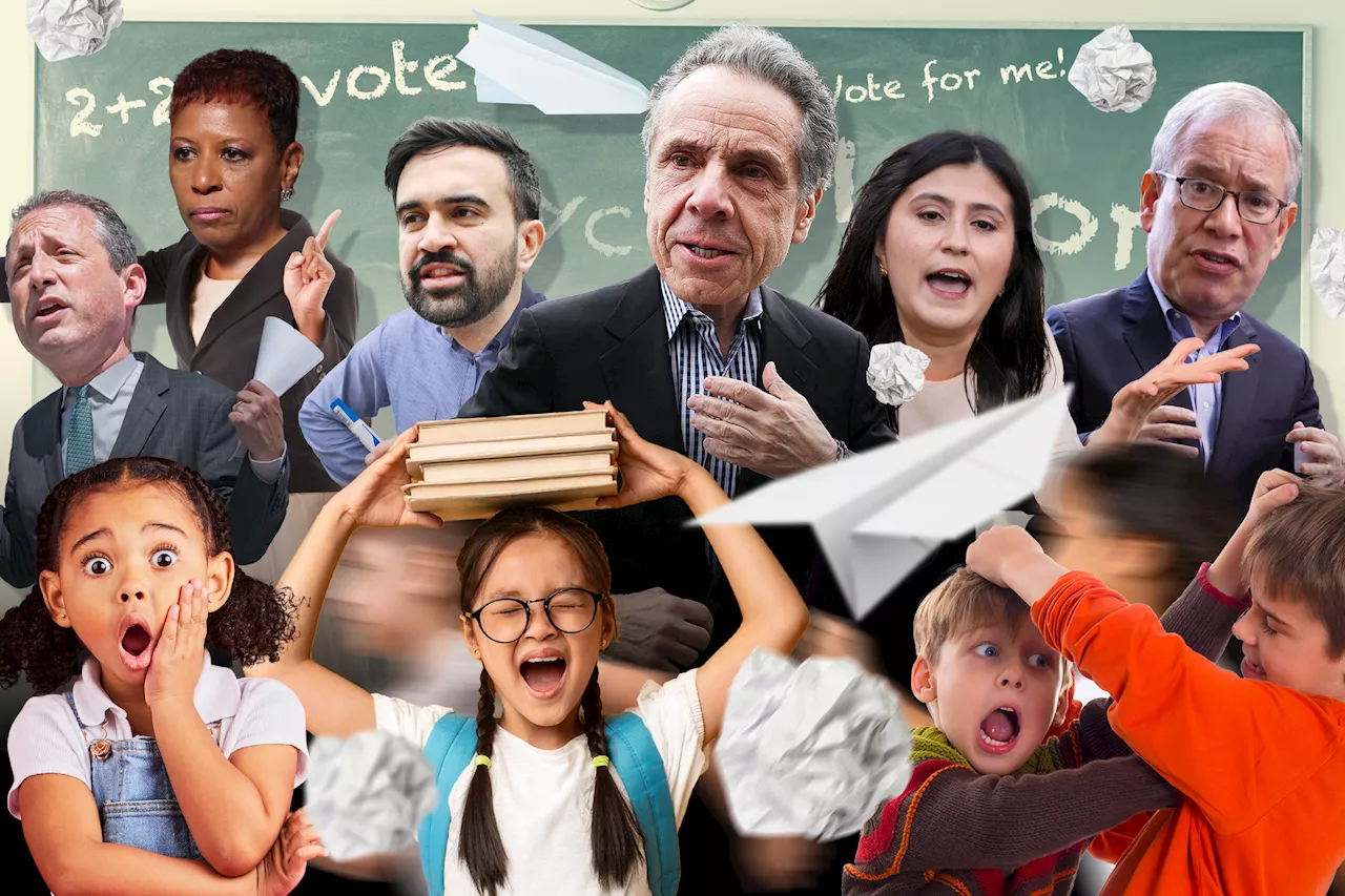  Andrew Cuomo and other NYC mayoral candidates 'teach' for a day in UFT 'stunt' — while breaking school rules