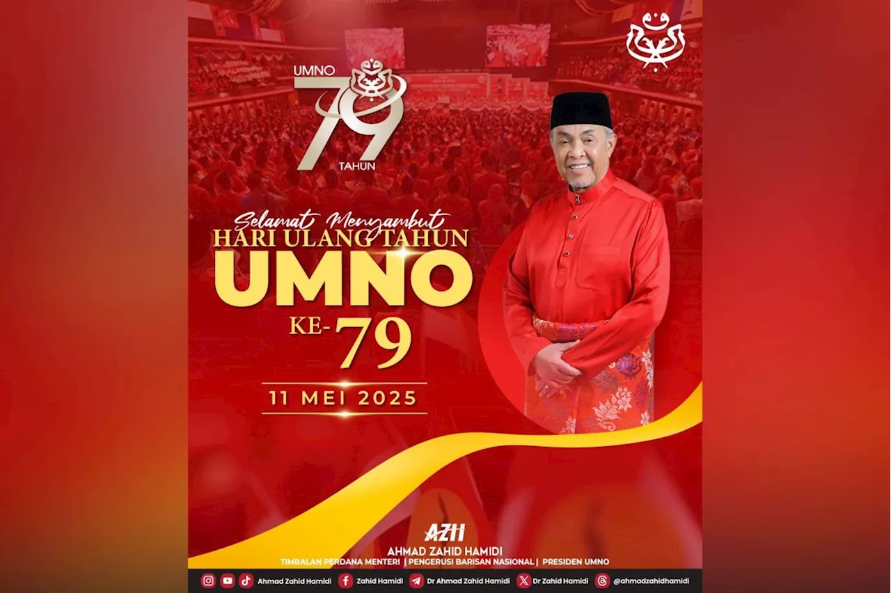 Umno members must rise together with party's struggles, says Zahid ahead of 79th anniversary
