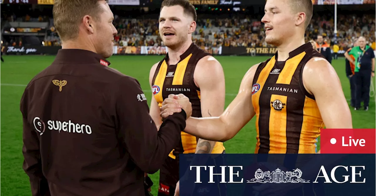 AFL LIVE: Hawks hold edge over resurgent Dees, as Blues release McGovern injury update