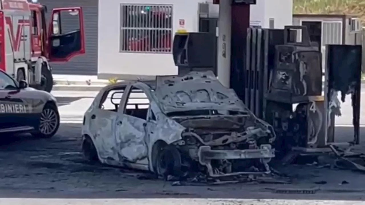 Donna muore carbonizzata al distributore di benzina