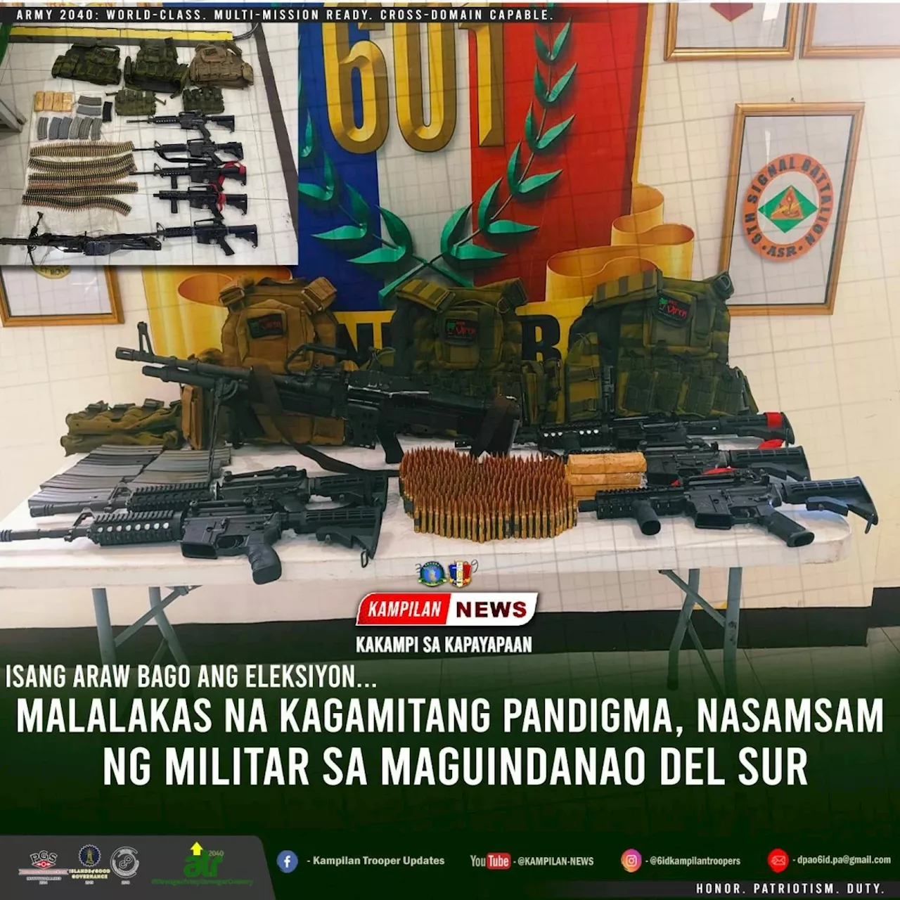 Arms cache discovered in Maguindanao del Sur