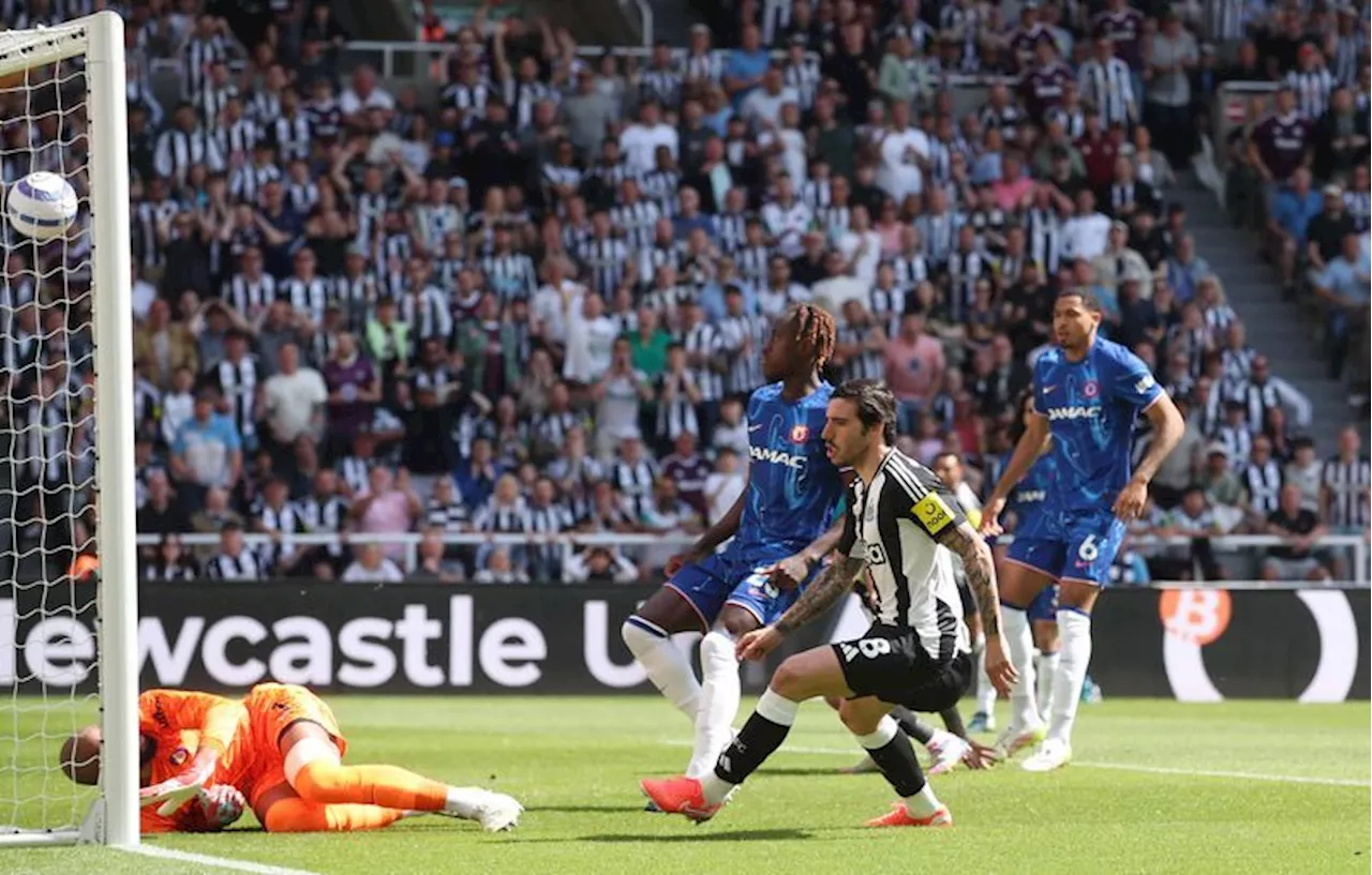 Soccer-Newcastle go third with 2-0 win over 10-man Chelsea