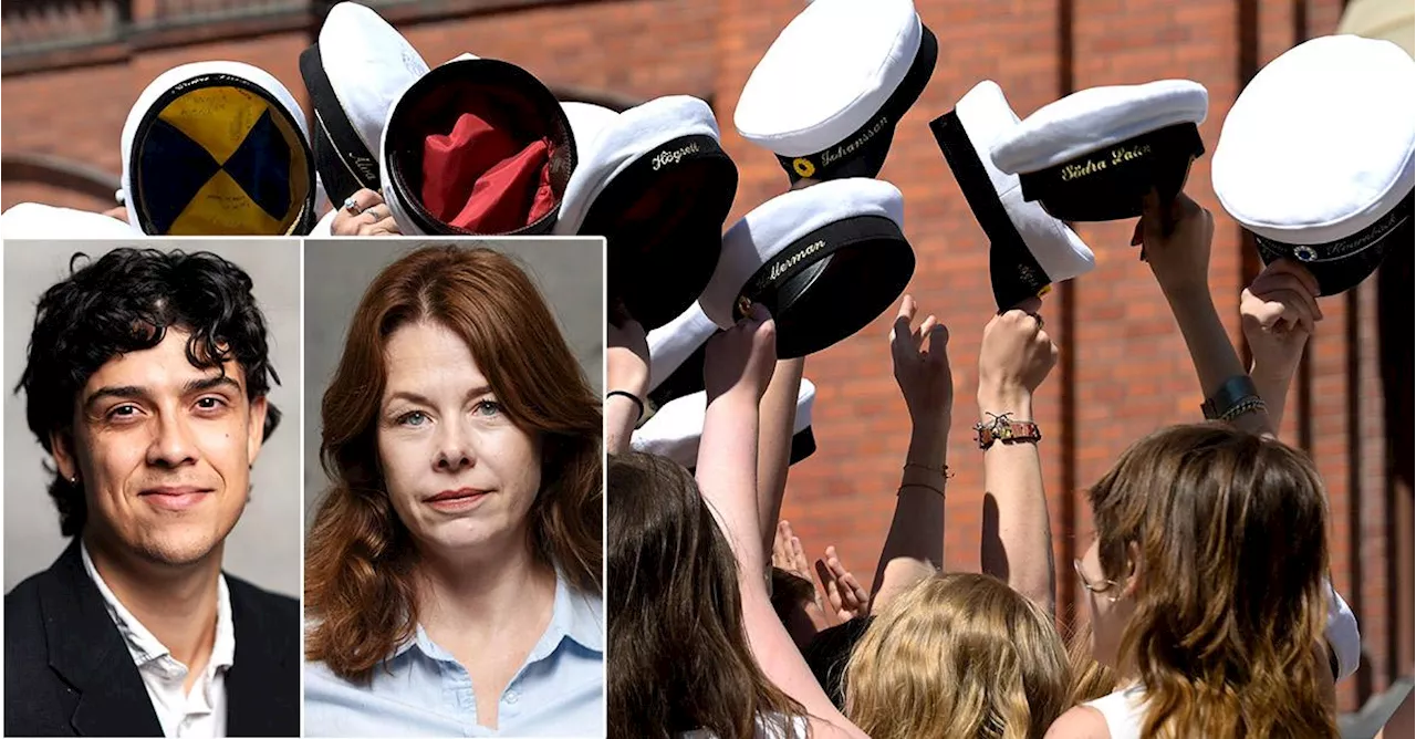 Stoppa försäljningen av studentmössor i skolor