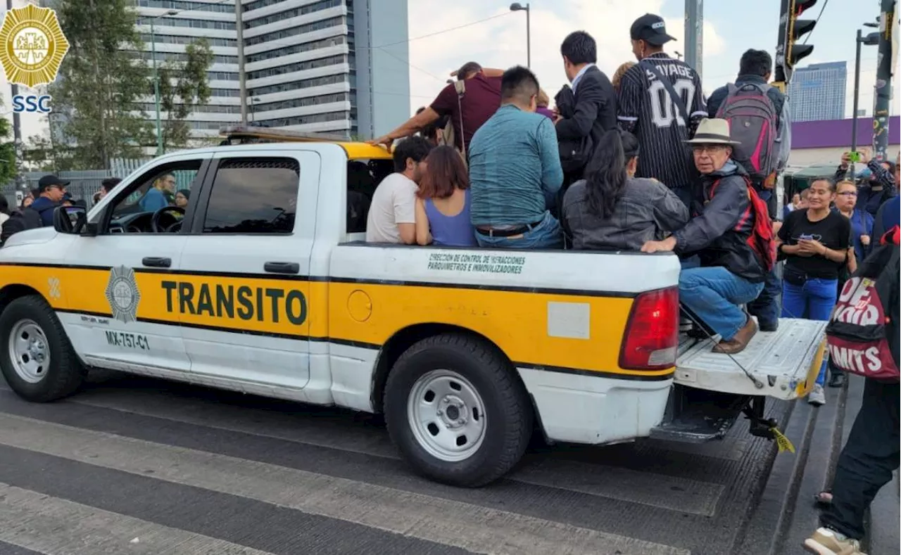 ¡Otra vez la Línea B del Metro! Un nuevo apagón provoca suspensión de servicio; SSC CDMX apoya en traslado de usuarios