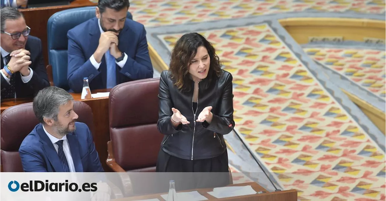 Ayuso acusa al PSOE de 'corrupción' y le pregunta si se 'imagina' a su novio haciendo 'negocios' en la Puerta del Sol
