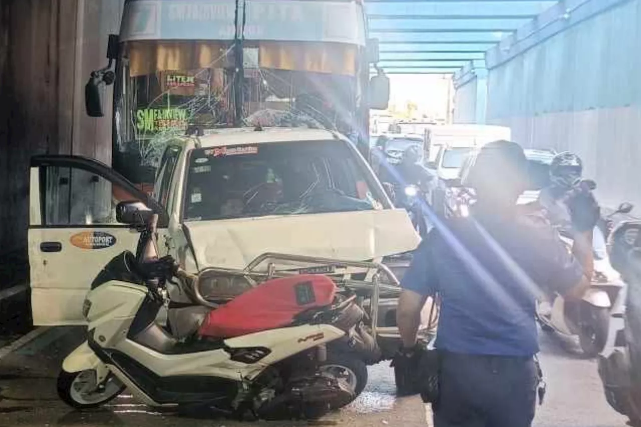 6 hurt in EDSA-Quezon Avenue tunnel crash